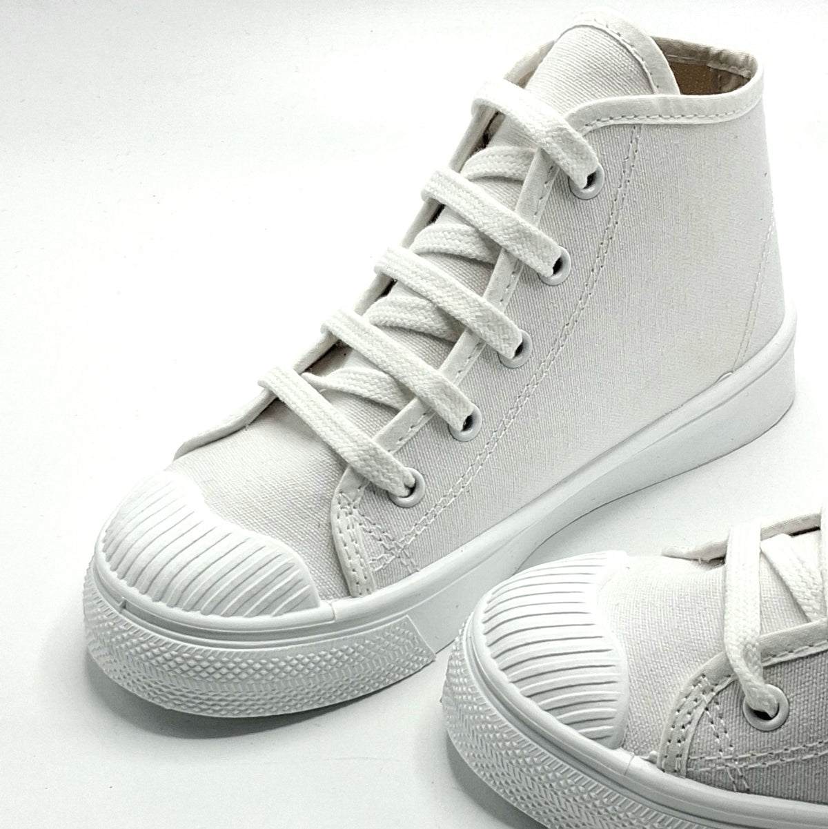 Bota Basket cordones lona CRUAN 388 Blanca Ceremonias