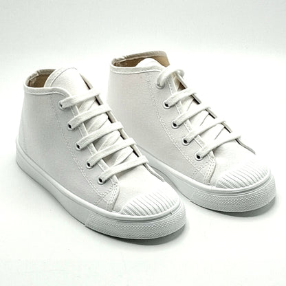 Bota Basket cordones lona CRUAN 388 Blanca Ceremonias