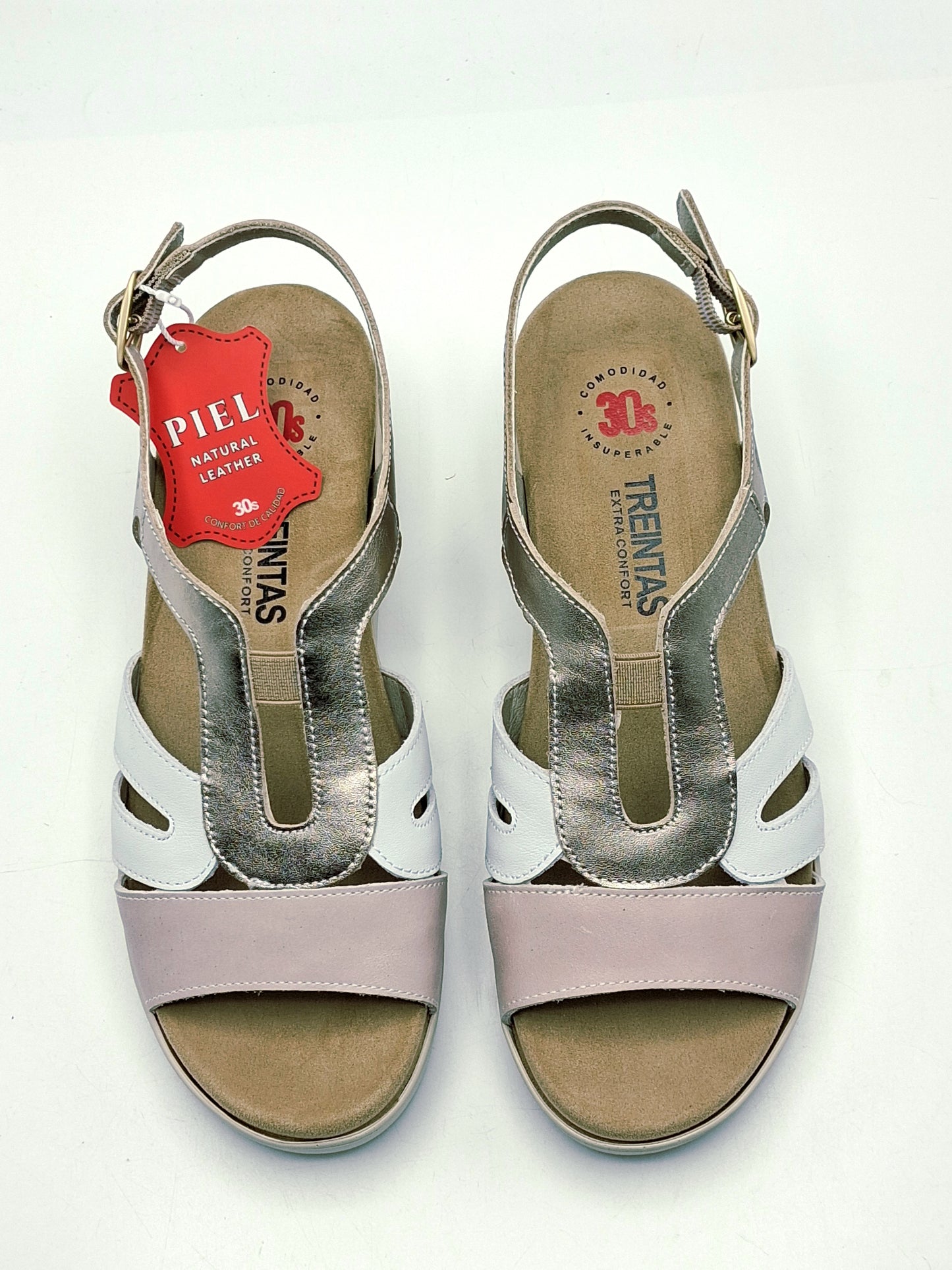 Sandalias mujer TREINTAS 4518 Beig/Oro