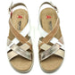 Sandalias mujer TREINTAS 4535 Trenzada Oro/Cuero
