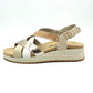 Sandalias mujer TREINTAS 4535 Trenzada Oro/Cuero
