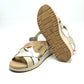 Sandalias mujer TREINTAS 4535 Trenzada Oro/Cuero