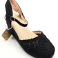 CUÑA YUTE BORDADA D´ANGELA DHA28251 NEGRO