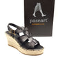 Sandalias Esparto mujer Paseart OM20 Negro