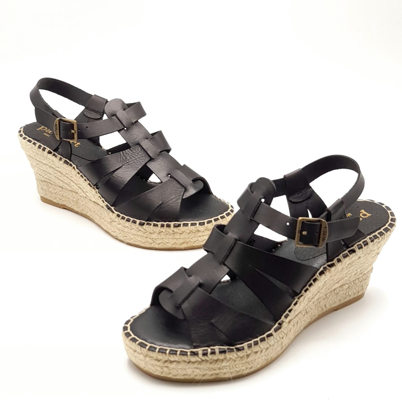 Sandalias Esparto mujer Paseart OM20 Negro