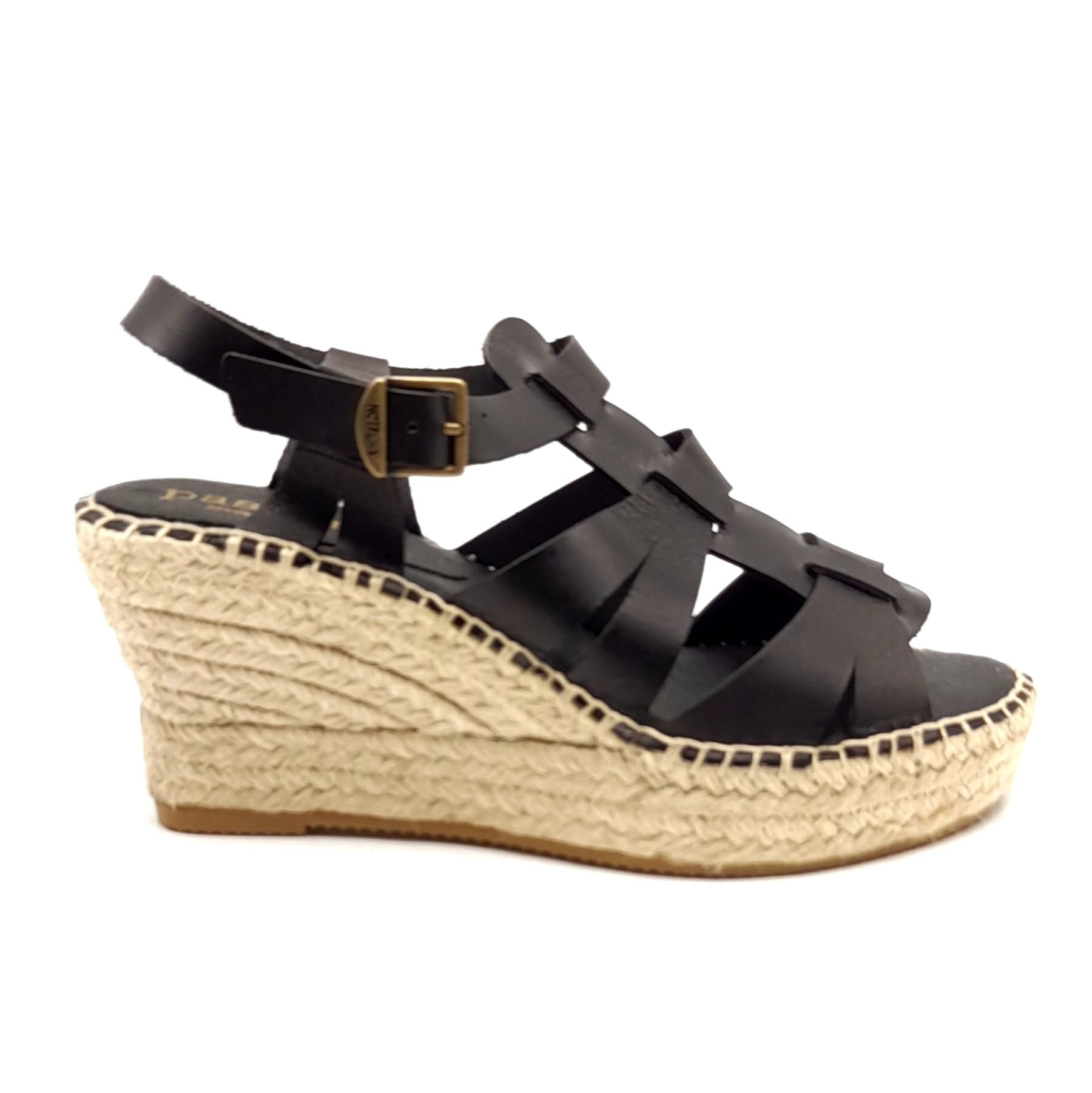 Sandalias Esparto mujer Paseart OM20 Negro