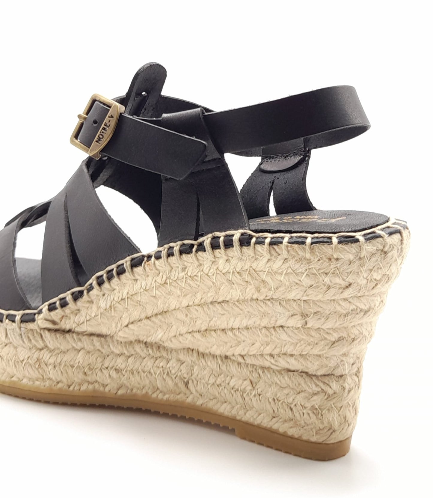 Sandalias Esparto mujer Paseart OM20 Negro