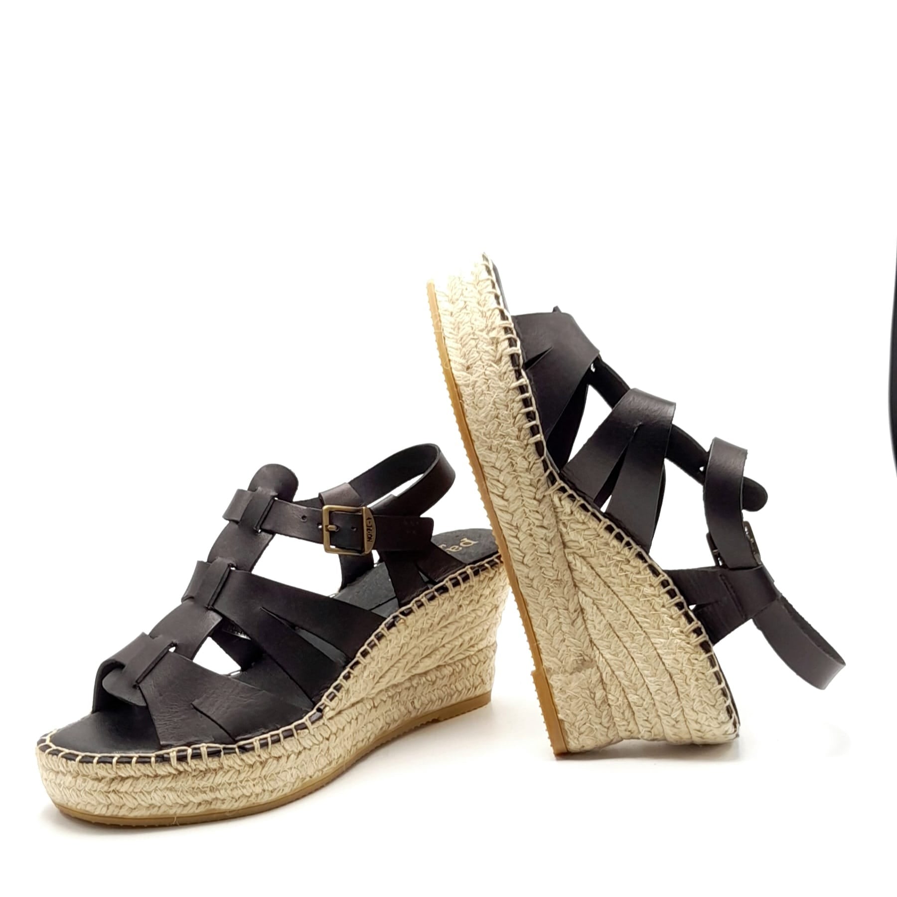 Sandalias Esparto mujer Paseart OM20 Negro