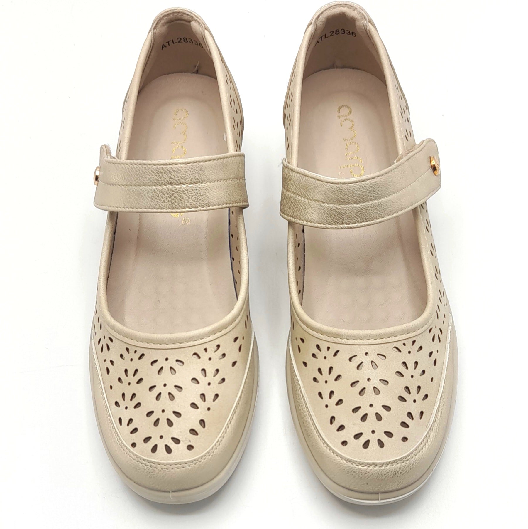 Merceditas Cuña AMARPIES ATL28336 BEIGE
