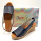 Sandalia Cuña mujer Duendy 3825 Marino