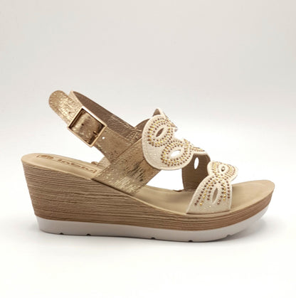 Sandalia mujer INBLU PLATINO ORO