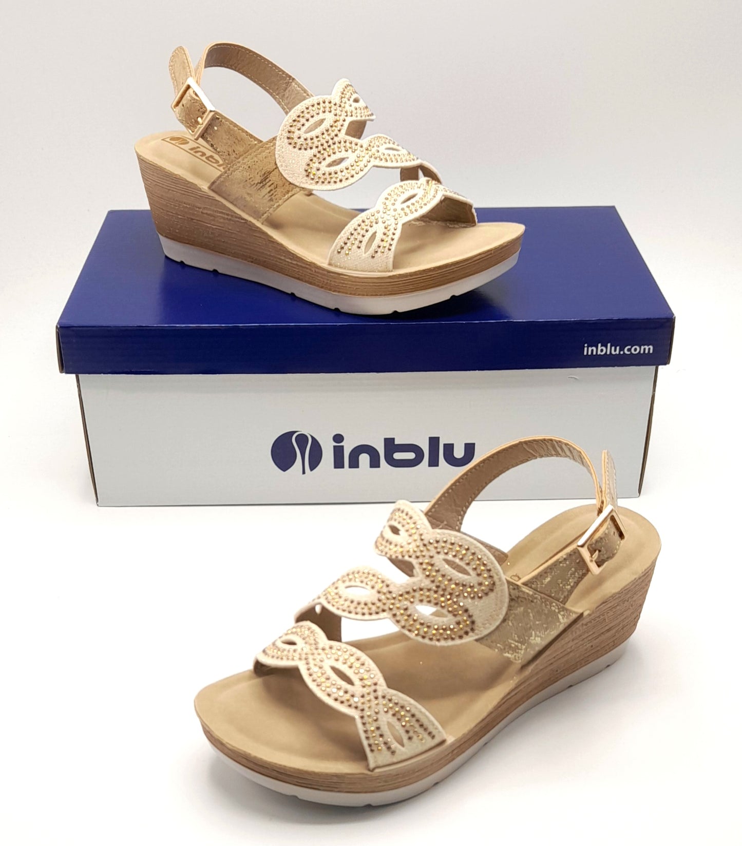 Sandalia mujer INBLU PLATINO ORO