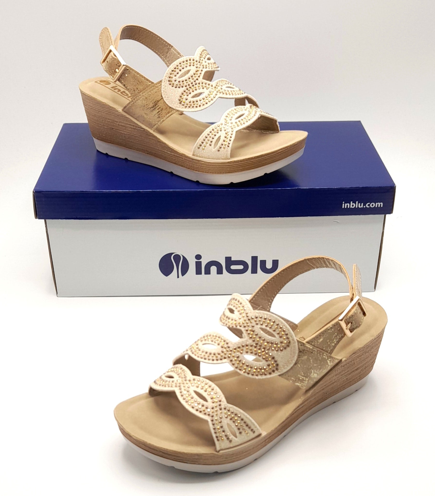 Sandalia mujer INBLU PLATINO ORO