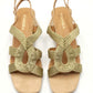 Sandalias Tacón Bajo D´ANGELA DKO28160 ORO
