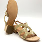 Sandalias Tacón Bajo D´ANGELA DKO28160 ORO