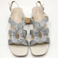 Sandalias Tacón Bajo D´ANGELA DKO28160 PLATA