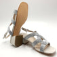 Sandalias Tacón Bajo D´ANGELA DKO28160 PLATA