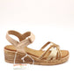 Sandalias cuña AMARPIES ABZ28644 bronce