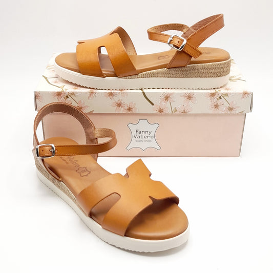 Sandalias mujer Fanny Valero 613 Canela