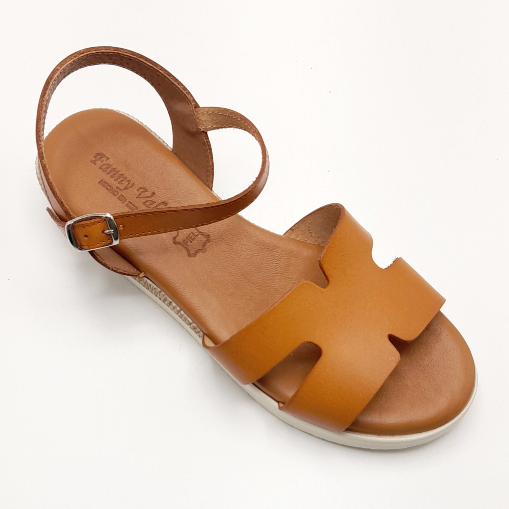 Sandalias mujer Fanny Valero 613 Canela