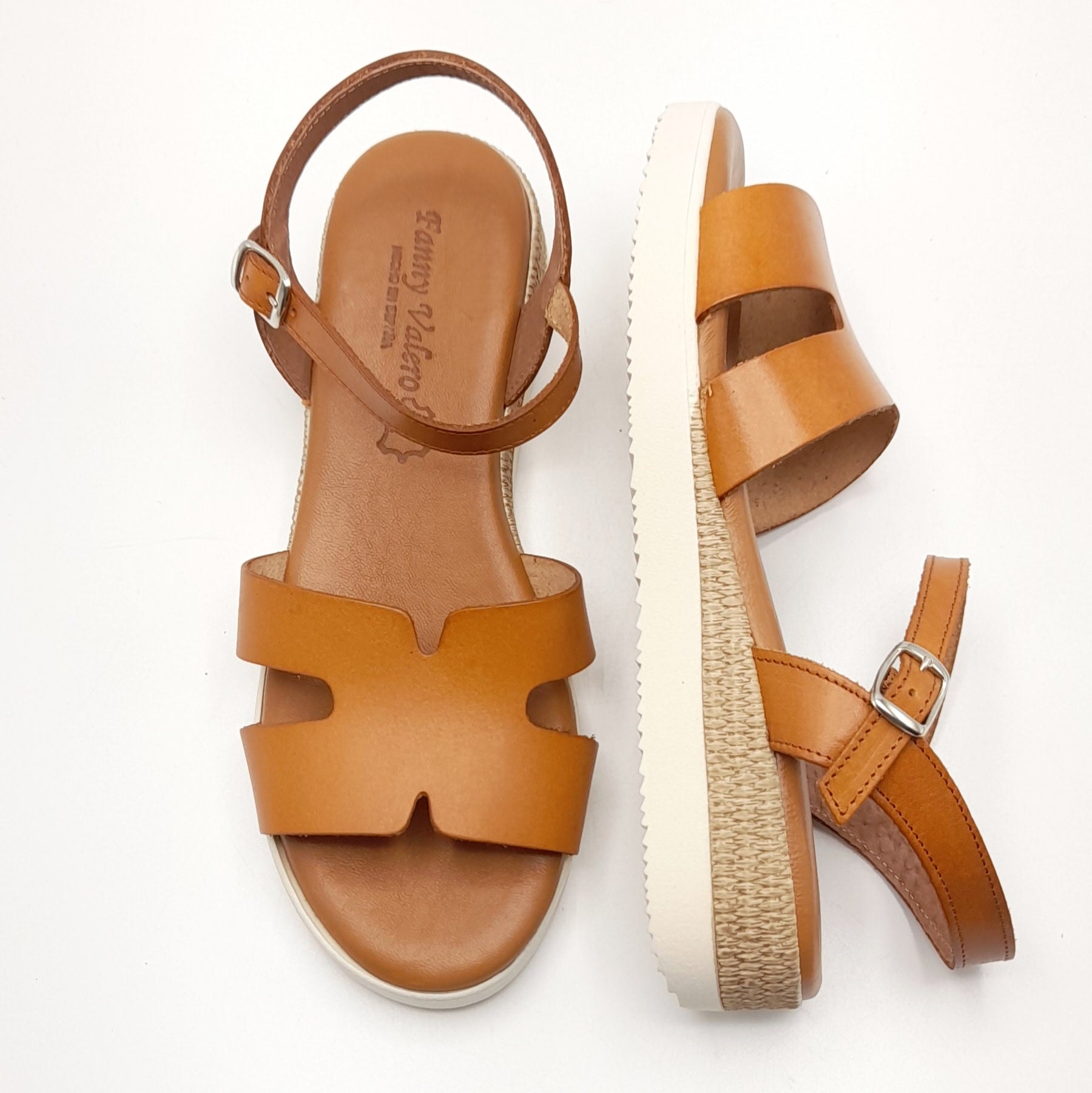 Sandalias mujer Fanny Valero 613 Canela