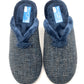 Zapatillas casa mujer MURO 6307 gris y marino.