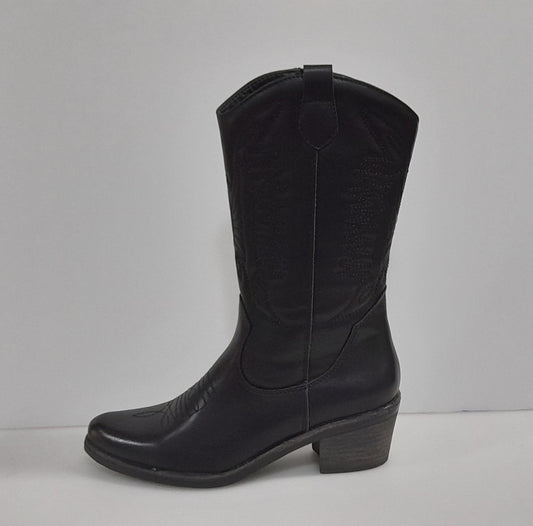 Botas Cowboy B&W  MI2 29019 NAPA NEGRA.