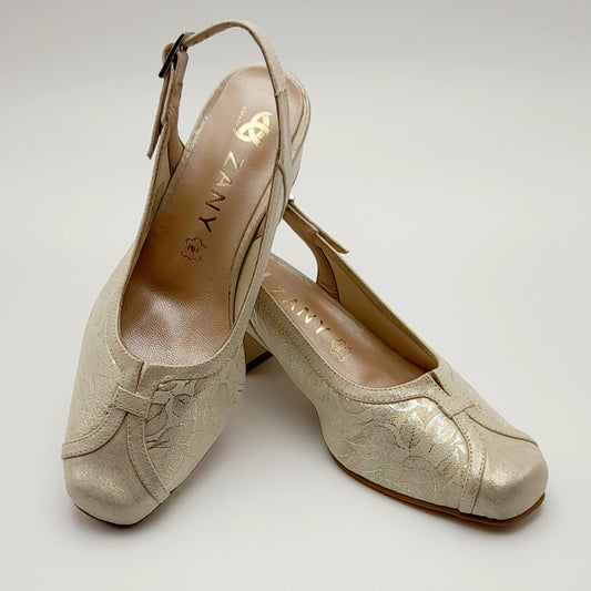 Zapatos mujer Zany 563 Licra trigal